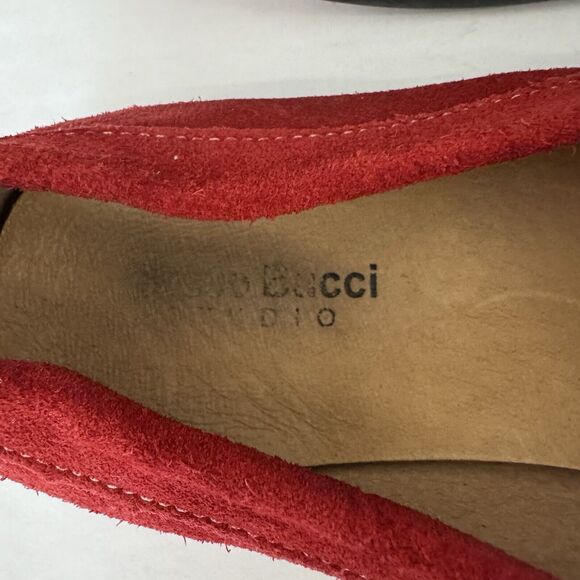 Bacco Bucci Studio Red Suede Driving Moccasin Loafer Men’s 10.5 Casual Designer - Picture 8 of 10